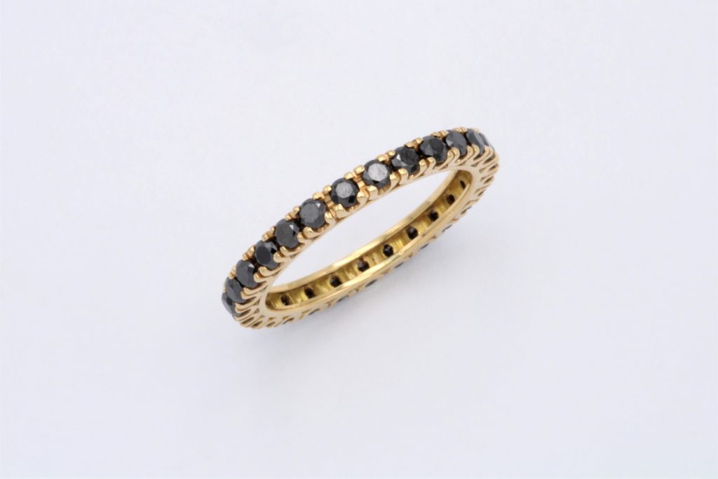 “Black diamonds ring” Ring, gold, diamonds