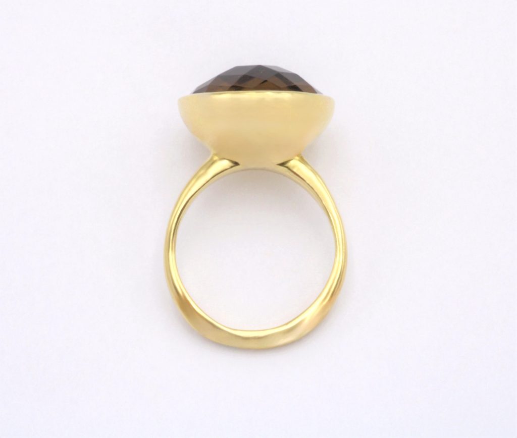 “Cup ring I” Ring, gold, citrine