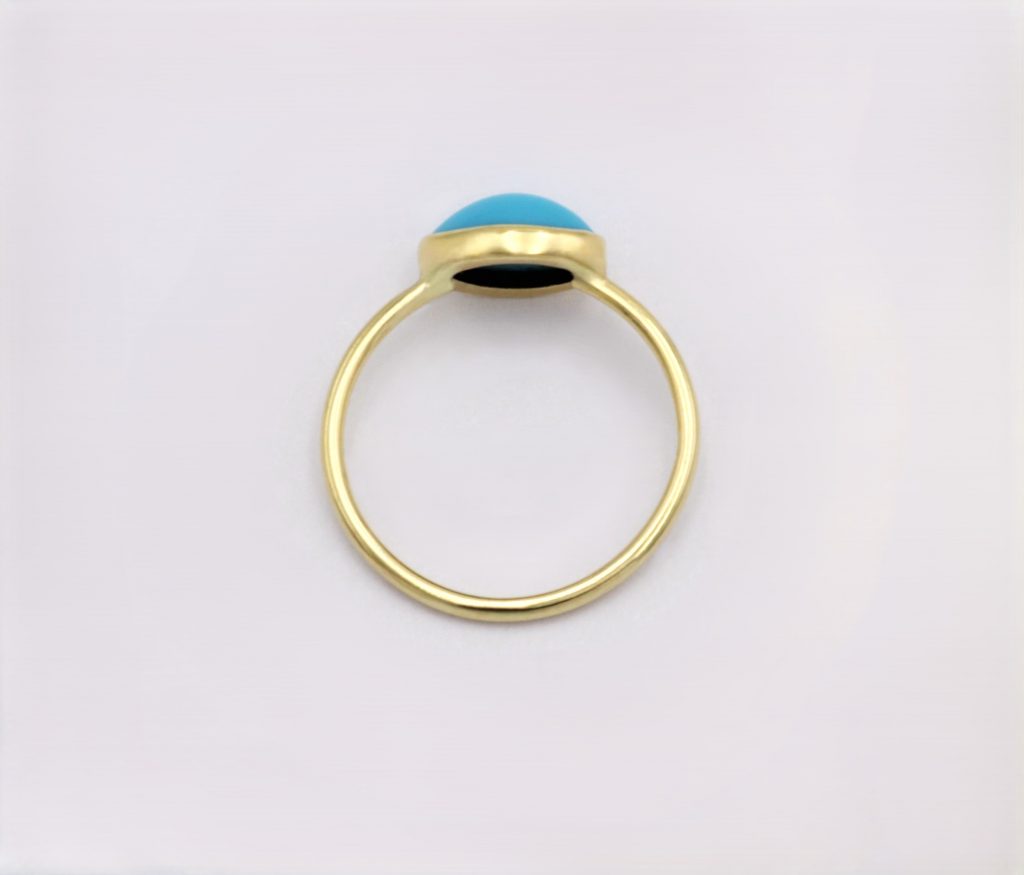 “Evil eye” Ring, gold, turquoise