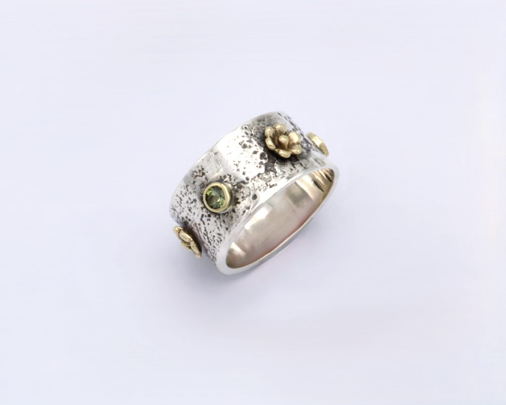 “Rodax” Ring, silver and gold