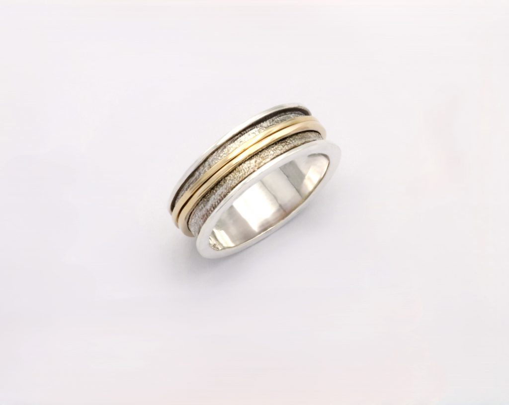 “Together” Ring, silver and gold