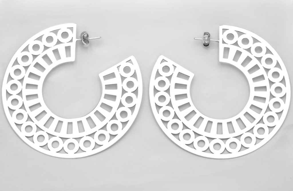 “Lacy I” Earrings silver