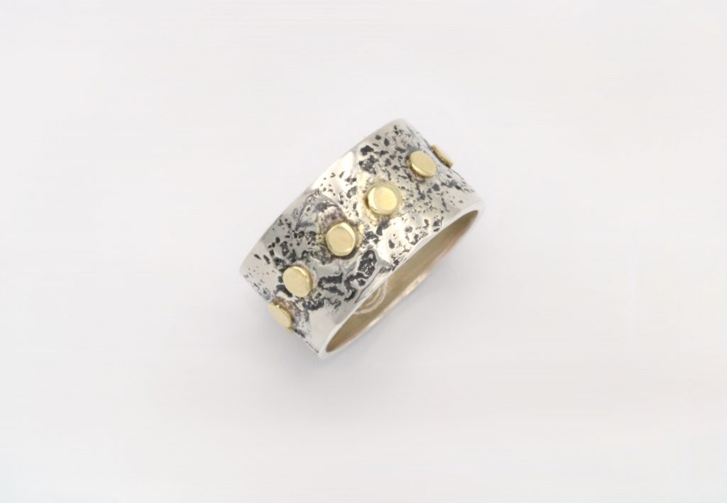 “Romanos″ Ring, silver and gold