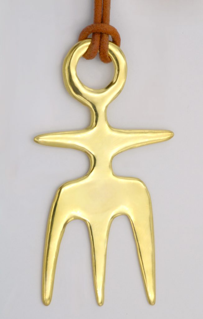 “Tripod man Ι” Pendant, silver, yellow