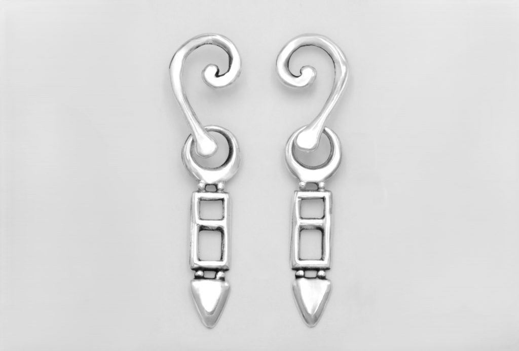 “Assyrian arrow Ι”Earrings silver