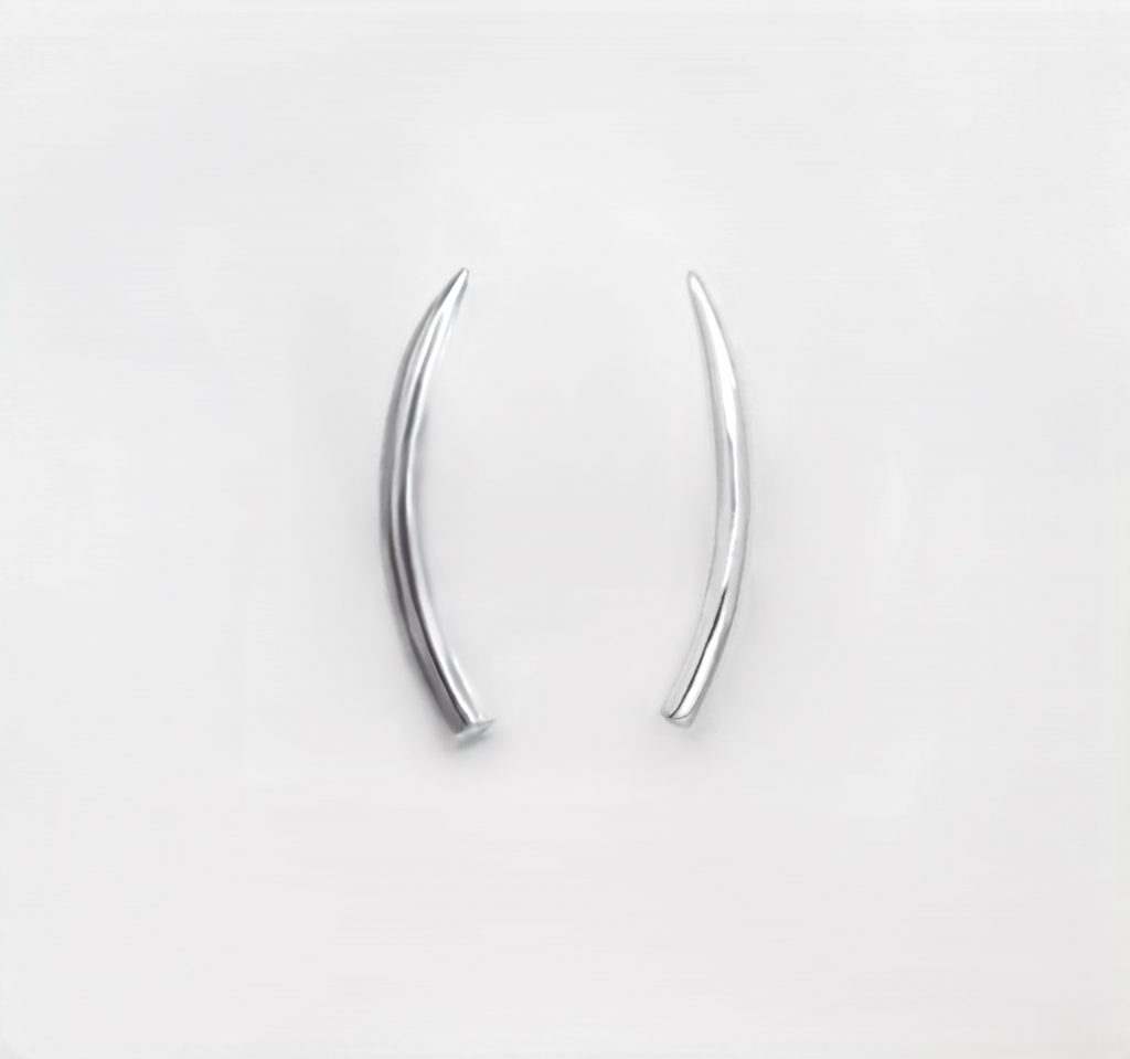 “Horn III” Earrings silver