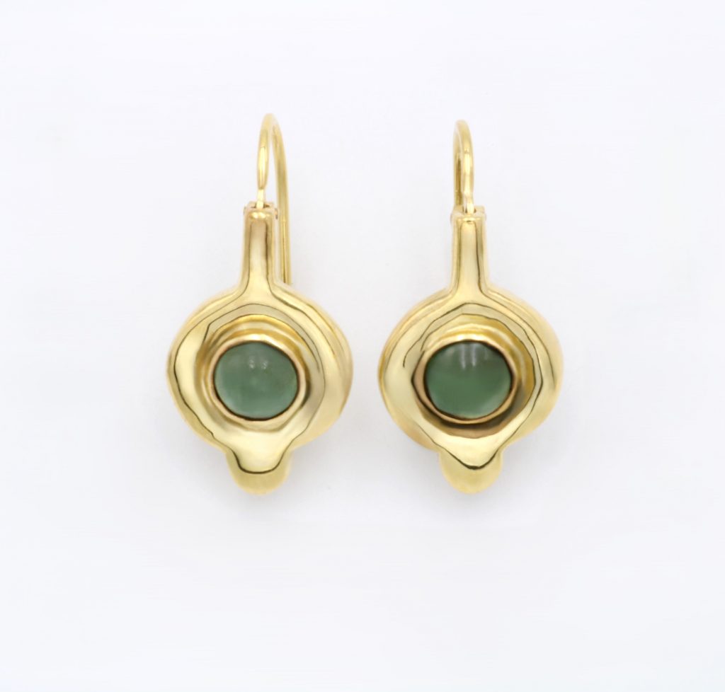 “Lychnari” Earrings gold, tourmaline