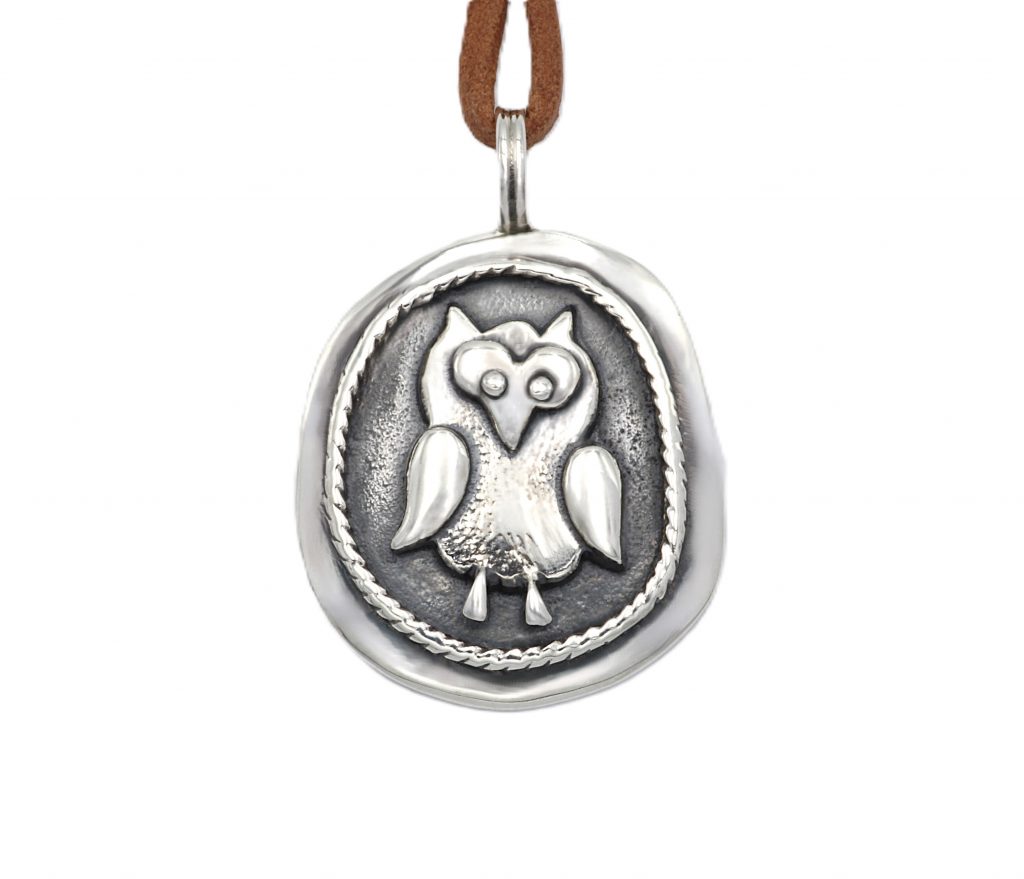 “Owl ΙI” Pendant, silver